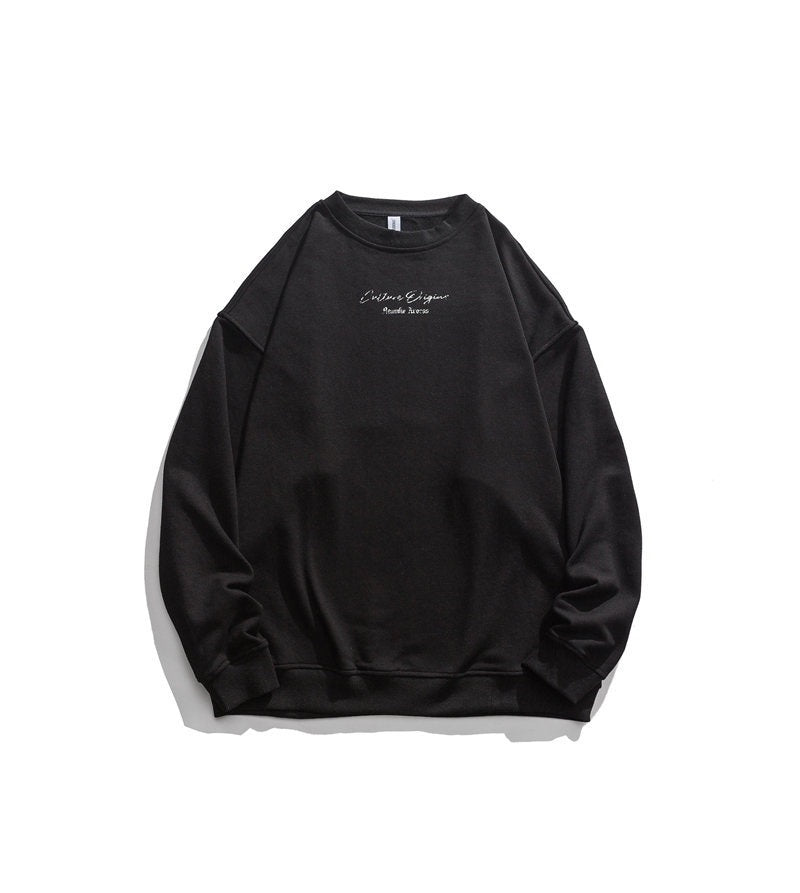 New Pullover Japanese Street Hip-hop Creative Design On Back Sweater Male Street King Apparel