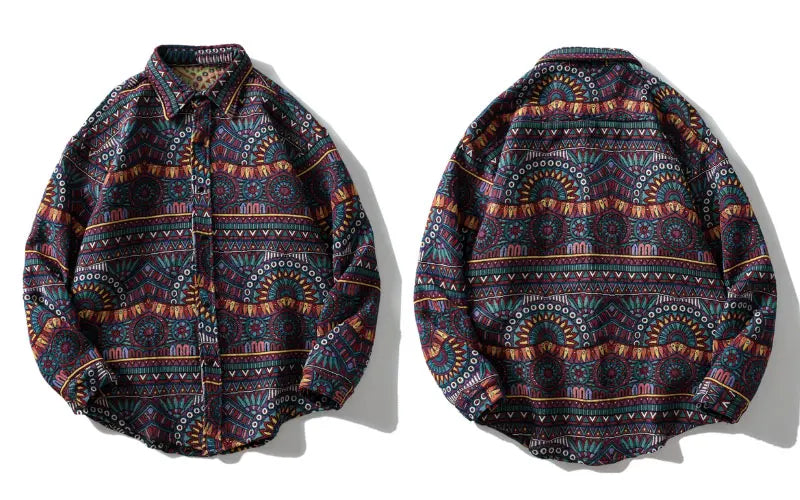 Streetwear Gonthwid Knitted Shirts Harajuku Geometry Nation Style Flowers Button Gonthwid Knitted Shirts Harajuku Geometry Nation Style Flowers Button Shirt Streetwear Hip Hop Casual Long Sleeve Tops Coats Fashion Sweater Jacket With Graphic Design For Men