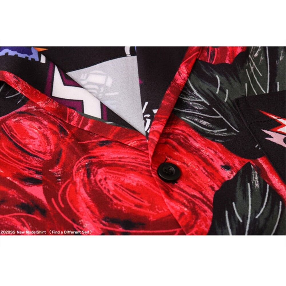 "Red Leafs" Unisex Men Women Streetwear Graphic Shirt Daulet Apparel