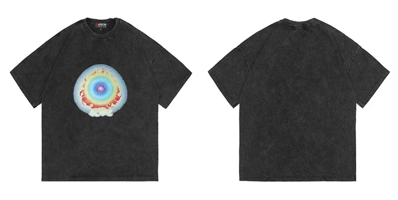 Rainbowtouches Graphic T Shirt Summer 2022 Vintage Unisex High Street Oversize Anime Street Fashion Hip Hop Acid Wash T Shirts Street King Limited