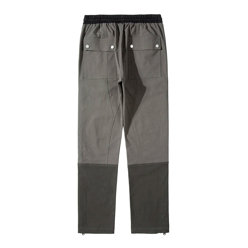 Ankle Zipper Color Block Streetwear Straight Casual Cargo Pants for Men Drawstring Harajuku Oversize Hip Hop Loose Trousers Street King Limited