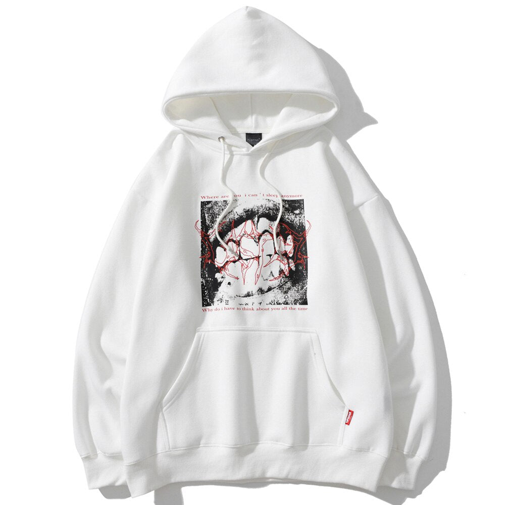 "Bitten" Unisex Men Women Streetwear Graphic Hoodie Daulet Apparel