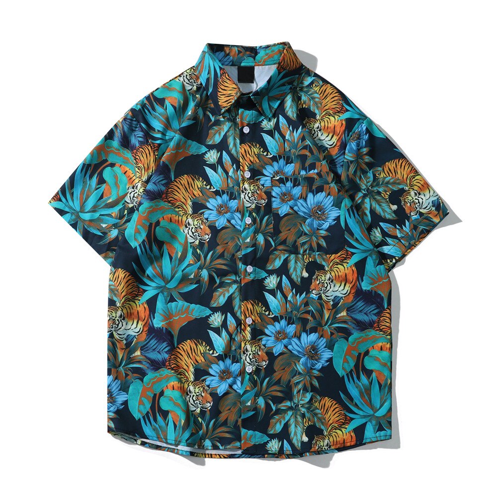 "Purple Flowers" Unisex Men Women Streetwear Graphic Shirt Daulet Apparel