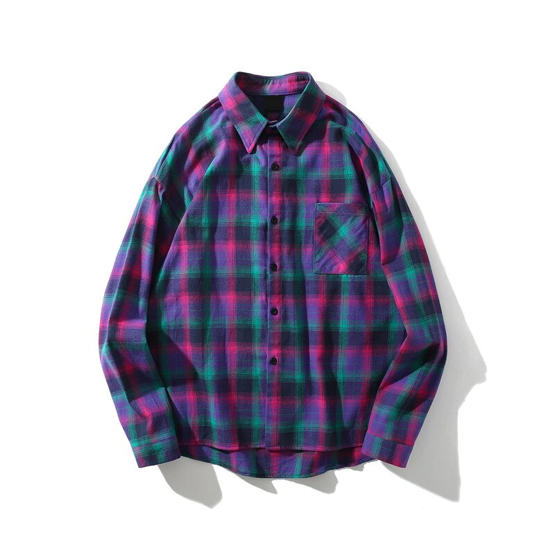 "Plaid" Unisex Men Women Streetwear Graphic Shirt Daulet Apparel