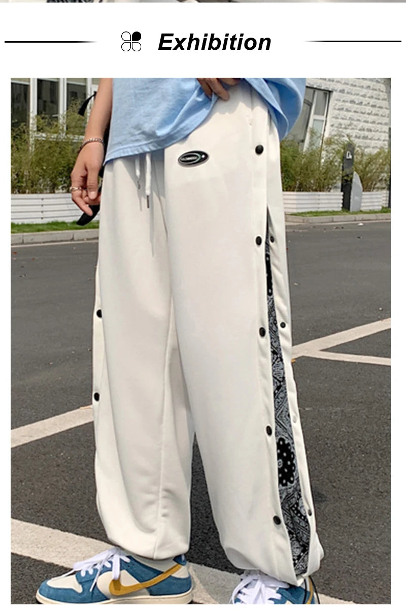 Rainbowtouches Fashion Classic Brand Mens Casual Pants Bandana Pattern Trousers Loose Outdoor Sporst Style Boy Tie Feet Overalls Street King Limited