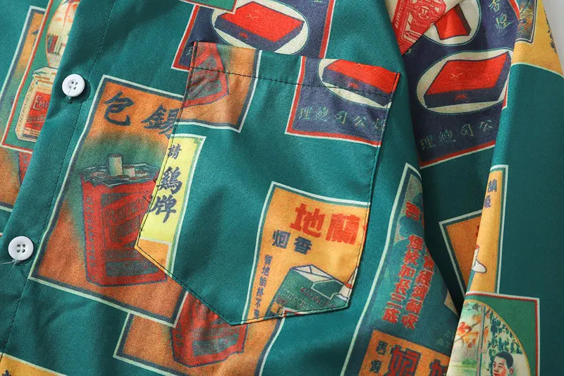 Streetwear Gonthwid Hawaiian Beach Shirts Harajuku Vintage Poster Print Long Slee Gonthwid Hawaiian Beach Shirts Harajuku Vintage Poster Print Long Sleeve Aloha Party Holiday Shirt Mens Casual Button Down Tops Fashion Sweater Jacket With Graphic Design For Men