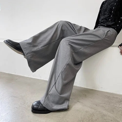 pants men high waist casual wide leg suit pant male vintage fashion japan korea streetwear loose long trousers unique default style 961