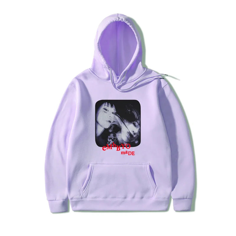 2021 Illusion Girl Letter Print Harajuku Hoodie Sweatshirt Hip Hop Streetwear Hoodie Cotton Autumn Winter Fleece Pullover 3XL Street King Limited
