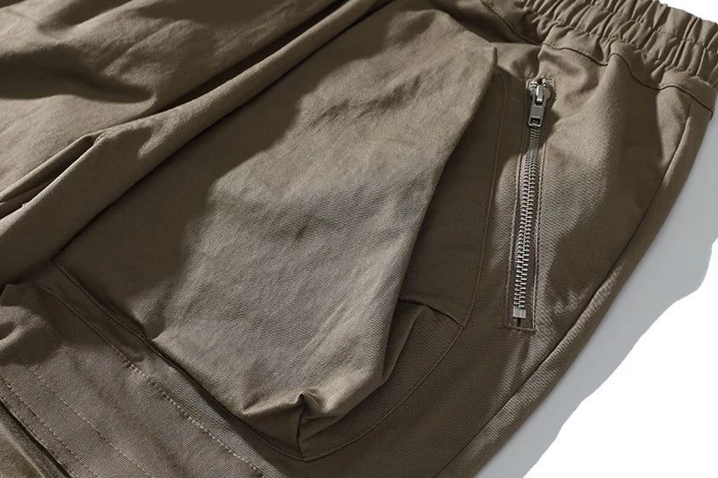 High Street Multi-pocket Drawstring Overalls Mens Straight Vibe Style Oversize Casual Cargo Pants Hip Hop Loose Baggy Trousers Street King Limited