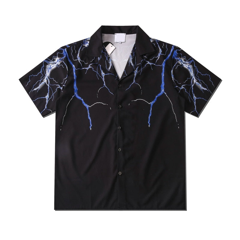 "Black Lighting" Unisex Men Women Streetwear Graphic Shirt Daulet Apparel
