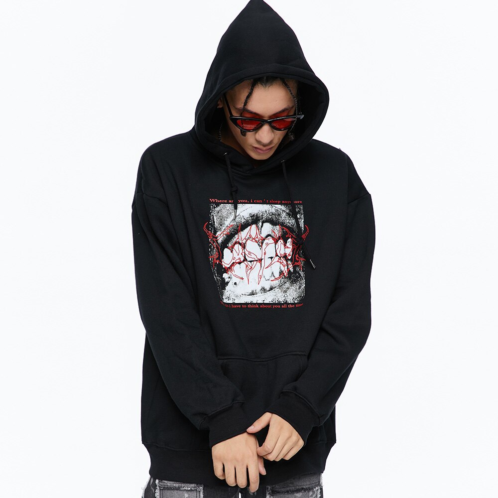 "Bitten" Unisex Men Women Streetwear Graphic Hoodie Daulet Apparel