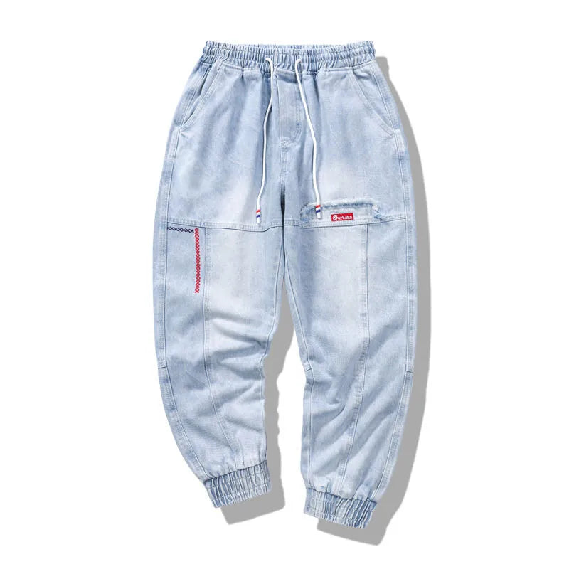 2023 new streetwear hip hop cargo pants mens jeans elastic harun joggers in autumn and spring men clothing sporty tapered joggers