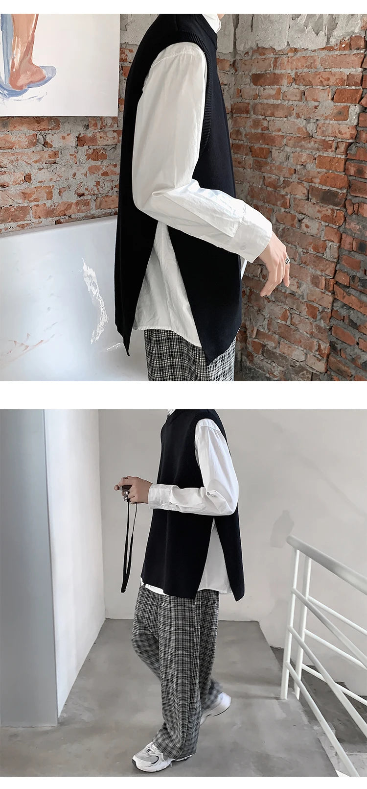 Autumn Sweater Vest Men's Fashion Retro Casual Knitted Pullover Men Slim Fit Korean Knitting Sweaters Mens Jumper Clothes M-3XL Street King Limited