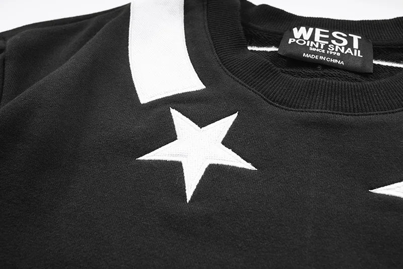 New Baolideng Men collar Embroidered Star stripe Hoodies Hoody hooded Sweatshirts velvet Cotton Drake Thicken Fleece #E23 Street King Limited