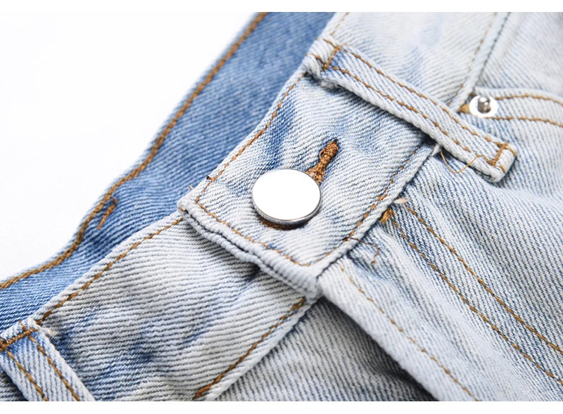 bottom zipper knee holes denim jeans destroyed ripped slim mens biker jeans new men fashion streetwear hip hop pants joggers unique joggers style 2402