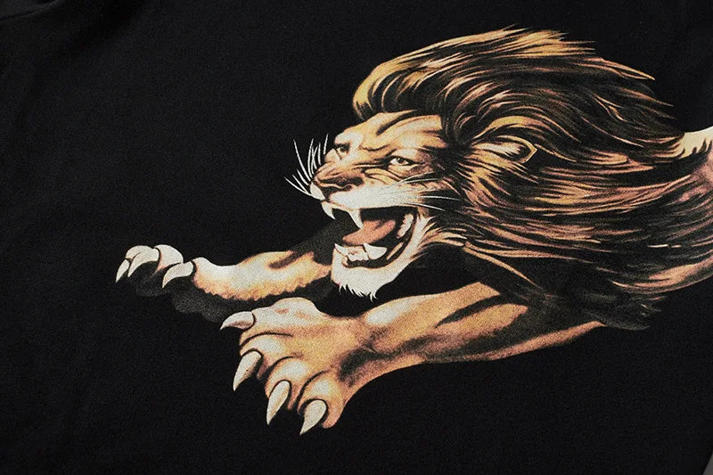 New 2019 Men 3D lions gentleman Hoodies Hoody hooded Sweatshirts velvet Cotton Drake Thicken Fleece #J53 Street King Limited