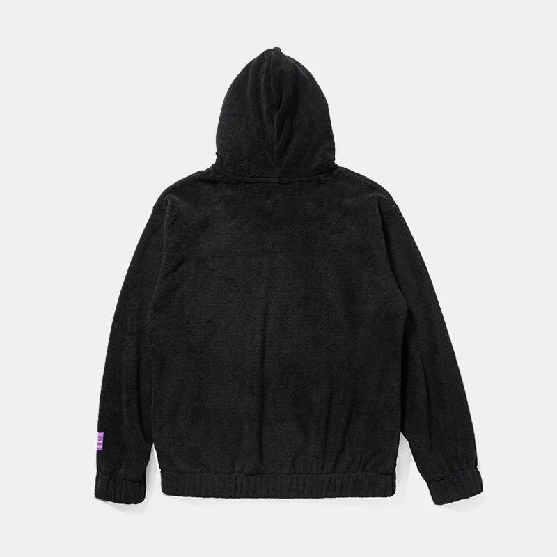Warm Hoodies Men's 2018 Autumn Winter Hairy Sweatshirts Hip Hop Casual Drawstring Pullover Fashion Skateboard Solid Hooded Tops Street King Limited