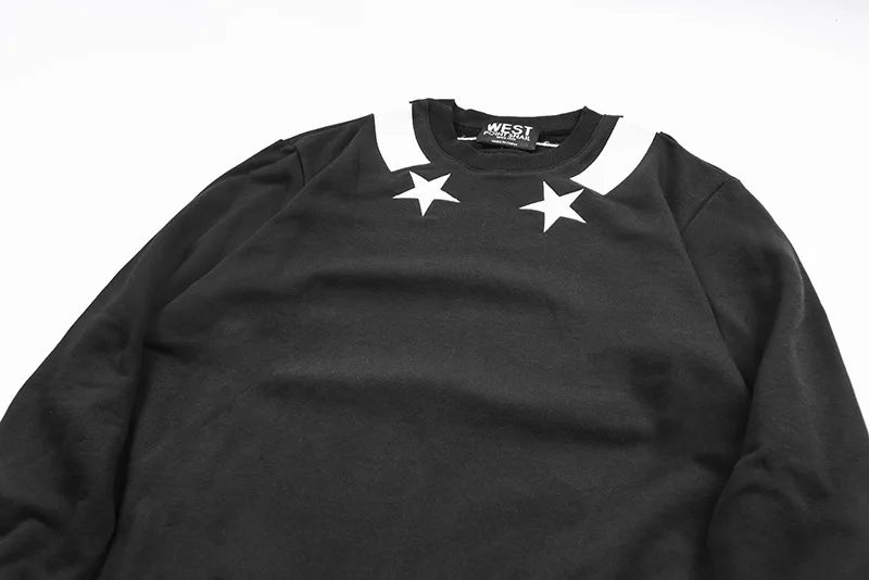 New Baolideng Men collar Embroidered Star stripe Hoodies Hoody hooded Sweatshirts velvet Cotton Drake Thicken Fleece #E23 Street King Limited