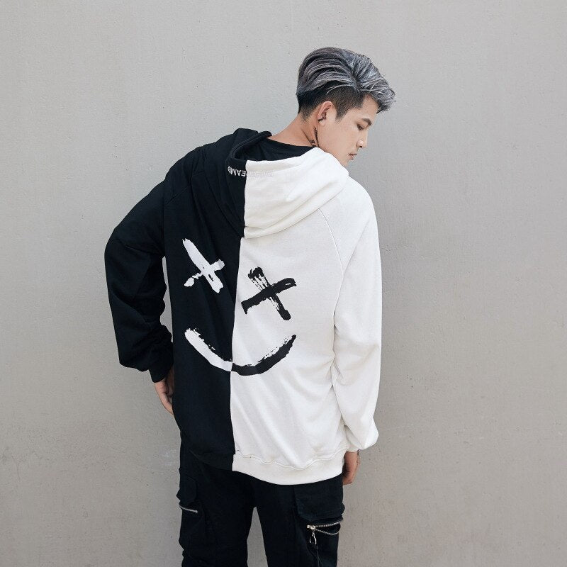 "Spliced" Unisex Men Women Streetwear Graphic Hoodie Daulet Apparel