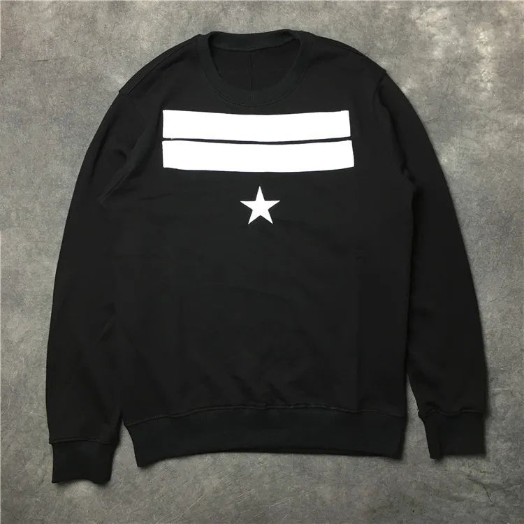 New Baolideng Men star striped patch gentleman Hoodies Hoody hooded Sweatshirts velvet Cotton Drake Thicken Fleece #E13 Street King Limited