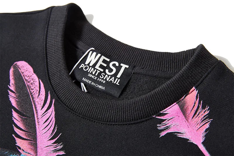 New High Men Novelty Feather wolf head gentleman Hoodies Hoody hooded Sweatshirts velvet Cotton Drake Thicken Fleece #F28 Street King Limited