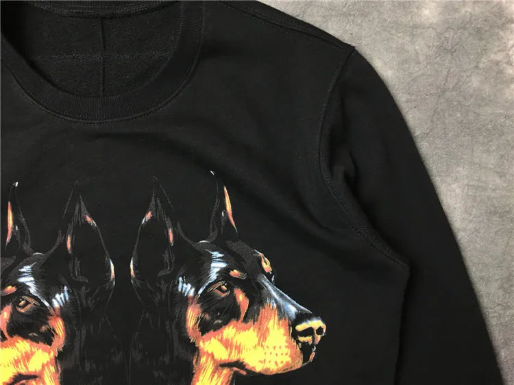 New High High Men Double dog head Hound Hoodies Hoody hooded Sweatshirts velvet Cotton Drake Thicken Fleece #d54 Street King Limited