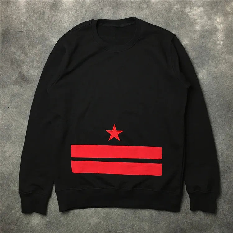 New Baolideng Men star striped patch gentleman Hoodies Hoody hooded Sweatshirts velvet Cotton Drake Thicken Fleece #E13 Street King Limited