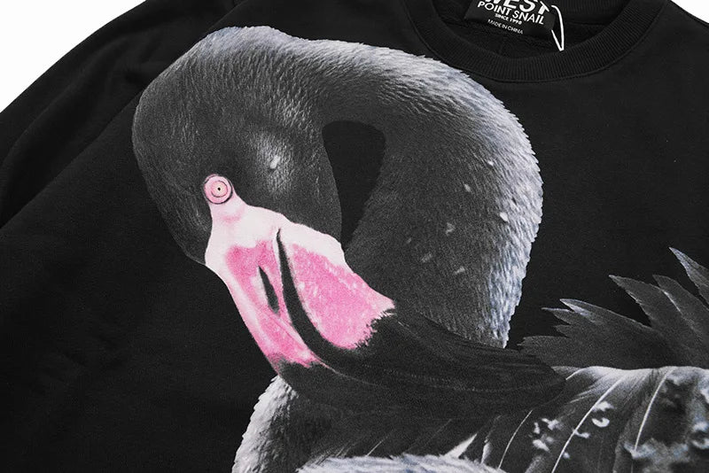 New High High Men Flamingo swan Hoodies Hoody hooded Sweatshirts velvet Cotton Drake Thicken Fleece Youth popular #D85 Street King Limited