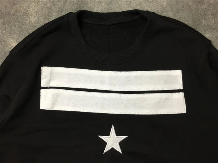 New Baolideng Men star striped patch gentleman Hoodies Hoody hooded Sweatshirts velvet Cotton Drake Thicken Fleece #E13 Street King Limited
