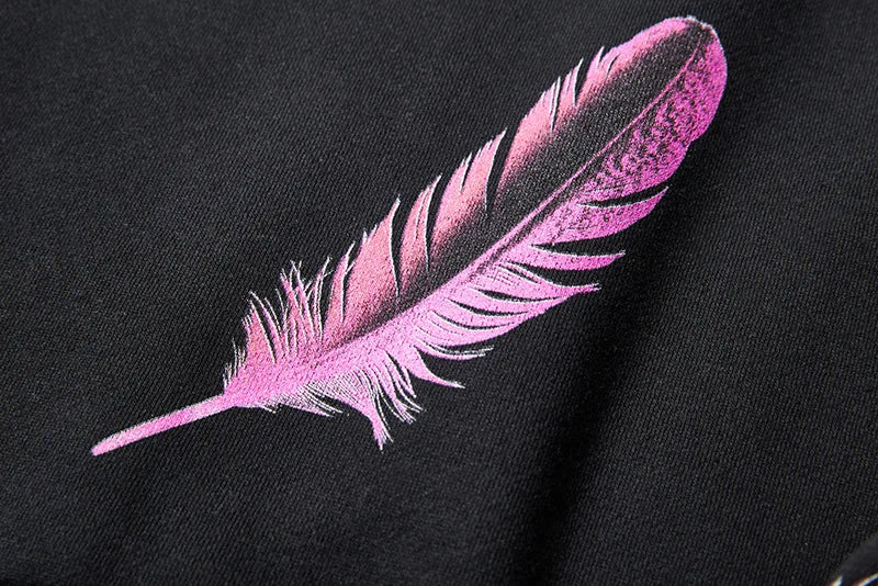 New High Men Novelty Feather wolf head gentleman Hoodies Hoody hooded Sweatshirts velvet Cotton Drake Thicken Fleece #F28 Street King Limited