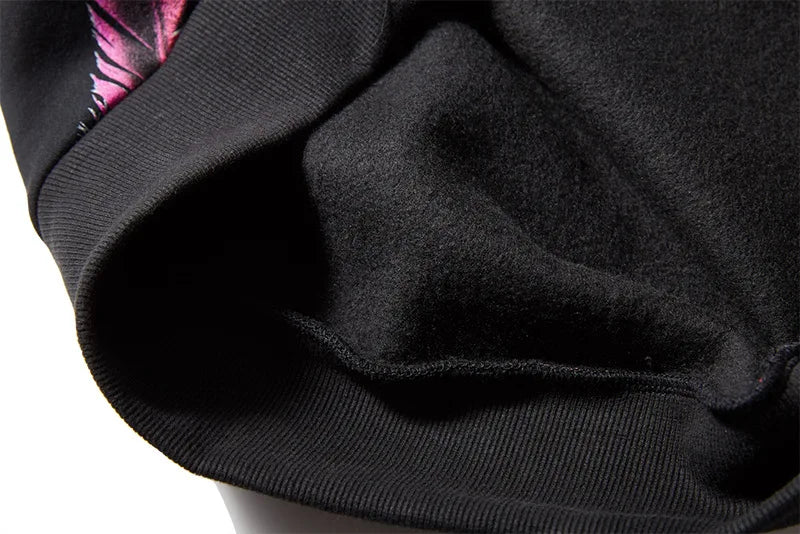 New High Men Novelty Feather wolf head gentleman Hoodies Hoody hooded Sweatshirts velvet Cotton Drake Thicken Fleece #F28 Street King Limited