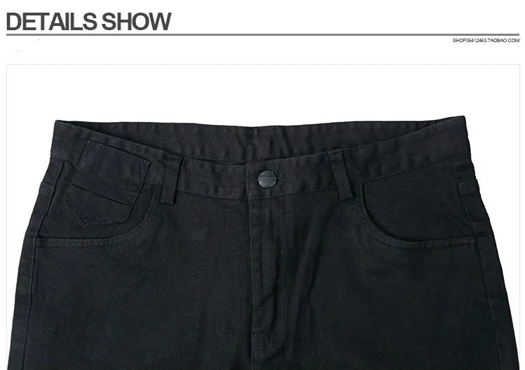 knee ripped hole biker jeans men denim destroyed slim fit zippers jeans fashion trousers black streetwear hip hop pants jogger unique joggers style 4162