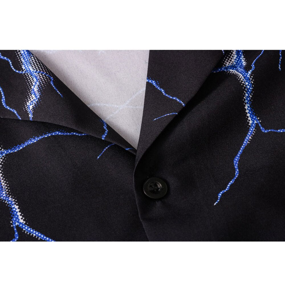 "Black Lighting" Unisex Men Women Streetwear Graphic Shirt Daulet Apparel
