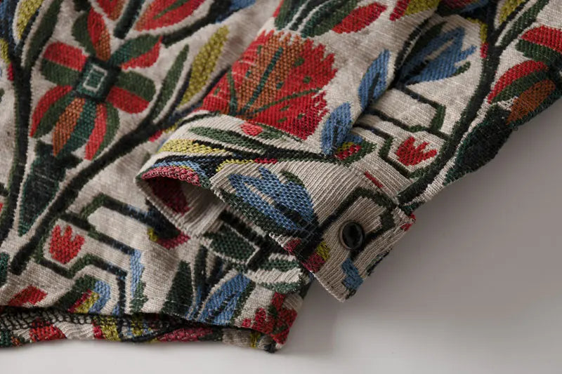 Streetwear Gonthwid Southwestern Aztec Tribal Indian Button Shirts Streetwear Hip Gonthwid Southwestern Aztec Tribal Indian Button Shirts Streetwear Hip Hop Casual Flowers Patterned Long Sleeve Shirt Coats Tops Fashion Sweater Jacket With Graphic Design For Men