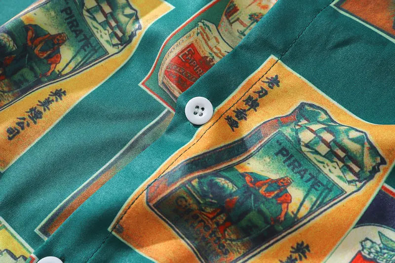 Streetwear Gonthwid Hawaiian Beach Shirts Harajuku Vintage Poster Print Long Slee Gonthwid Hawaiian Beach Shirts Harajuku Vintage Poster Print Long Sleeve Aloha Party Holiday Shirt Mens Casual Button Down Tops Fashion Sweater Jacket With Graphic Design For Men
