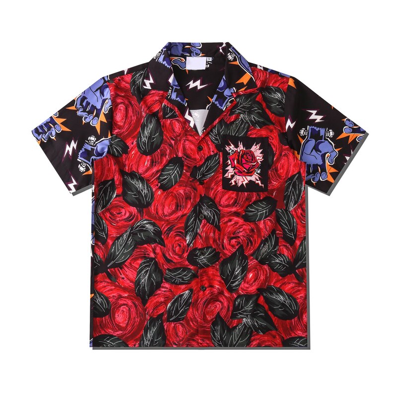"Red Leafs" Unisex Men Women Streetwear Graphic Shirt Daulet Apparel