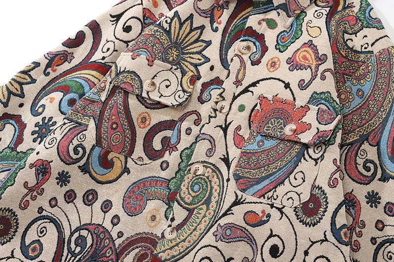 Streetwear Gonthwid Harajuku Streetwear Shirts Coats Graffiti Bandana Paisley Pat Gonthwid Harajuku Streetwear Shirts Coats Graffiti Bandana Paisley Pattern Pockets Shirt Hip Hop Fashion Long Sleeve Button Tops Fashion Sweater Jacket With Graphic Design For Men