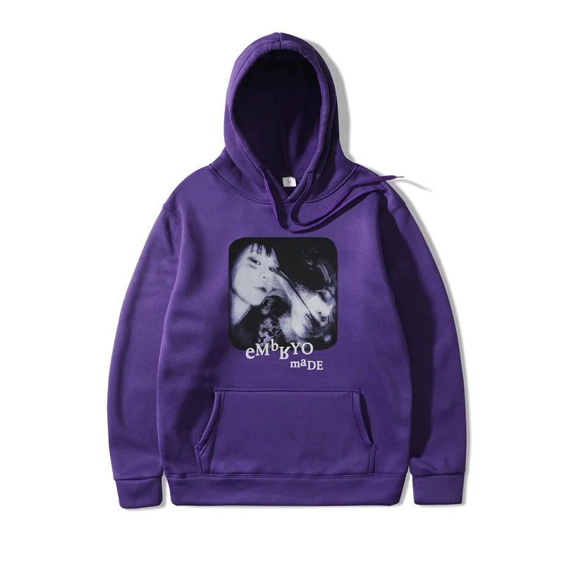 2021 Illusion Girl Letter Print Harajuku Hoodie Sweatshirt Hip Hop Streetwear Hoodie Cotton Autumn Winter Fleece Pullover 3XL Street King Limited