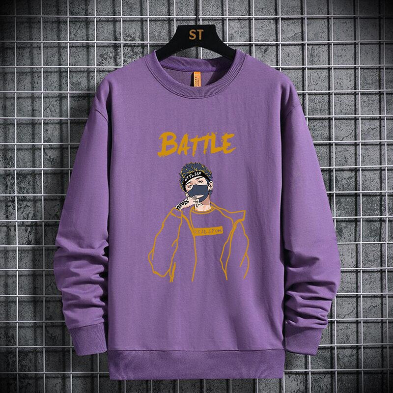 "Battle" Unisex Men Women Streetwear Graphic Hoodie Daulet Apparel