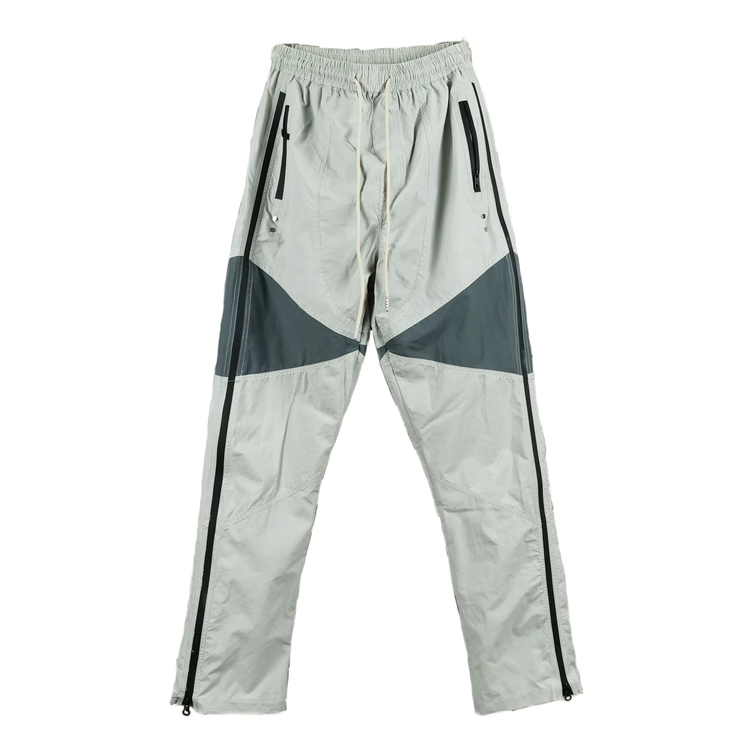 three dimensional adhesive zipper splicing functional patchwork cargo trousers mens high street vibe thin nylon cargo pants combat utility trousers