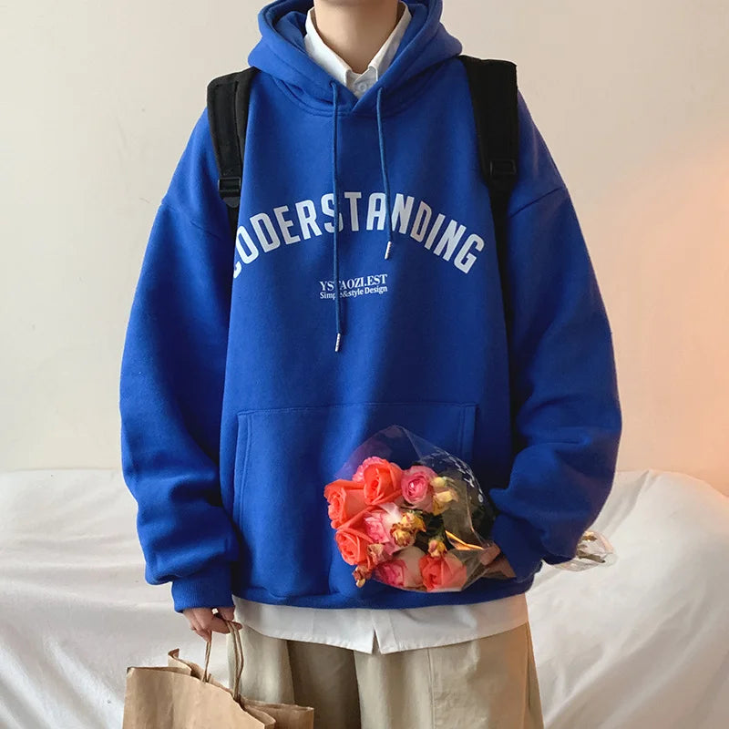 Autumn Men's Letter Design Printed Pullovers Hoodies Y2K Vintage Streetwear Hoody Sweatshirts Casual Fleece Oversize Hoodie Street King Limited