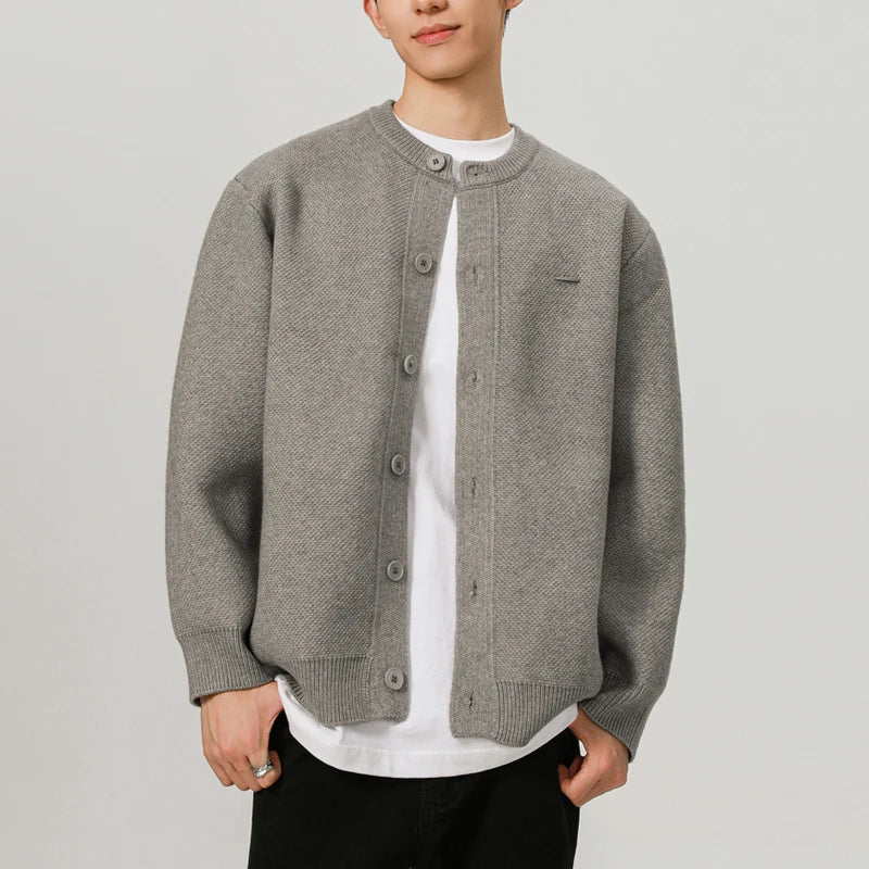 900G High Quality Thicken Baseball Cardigan Sweater Men Fashion Loose Causal Knitted Sweater Coat Cityboy Jumper Jacket Street King Limited