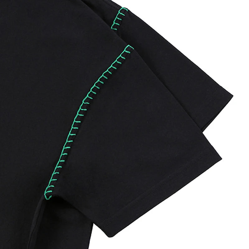 Black White Summer New T Shirts Men Woman Personality Simplicity Mingxian Contrasting Colors Loose Casual Tops Tee Street King Limited
