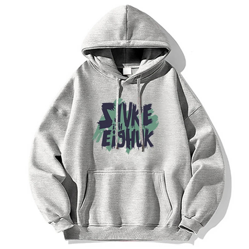 Autumn Design Letter Print Fleece Hoodies For Men Fashion Hip Hop Oversized Sweatshirt Y2K Streetwear Pullover Hoodie Clothing Street King Limited