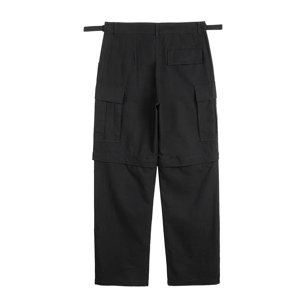 y2k knee detachable multi pockets camouflage cargo pants mens streetwear patchwork baggy overall ropa hombre oversized trousers unique cargo style 2402