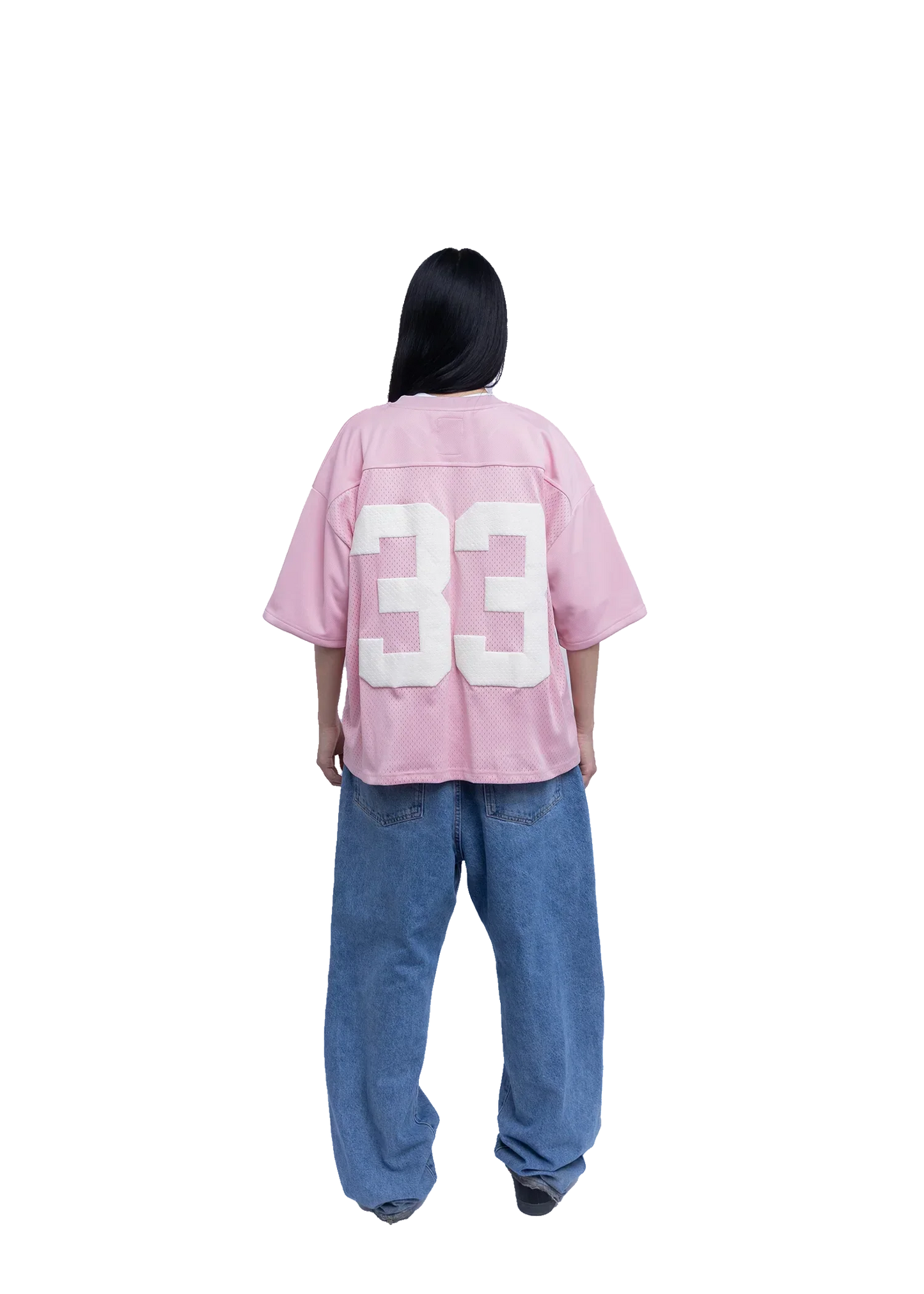 Trendy Ins Couple Sportswear Mesh Quick Oversize Pink 33 Jersey College Street Style T-shirt for Women Drying Football Y2k Tops Street King Limited