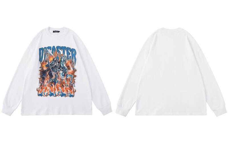 "Disaster" Unisex Men Women Streetwear Graphic Sweatshirt Daulet Apparel