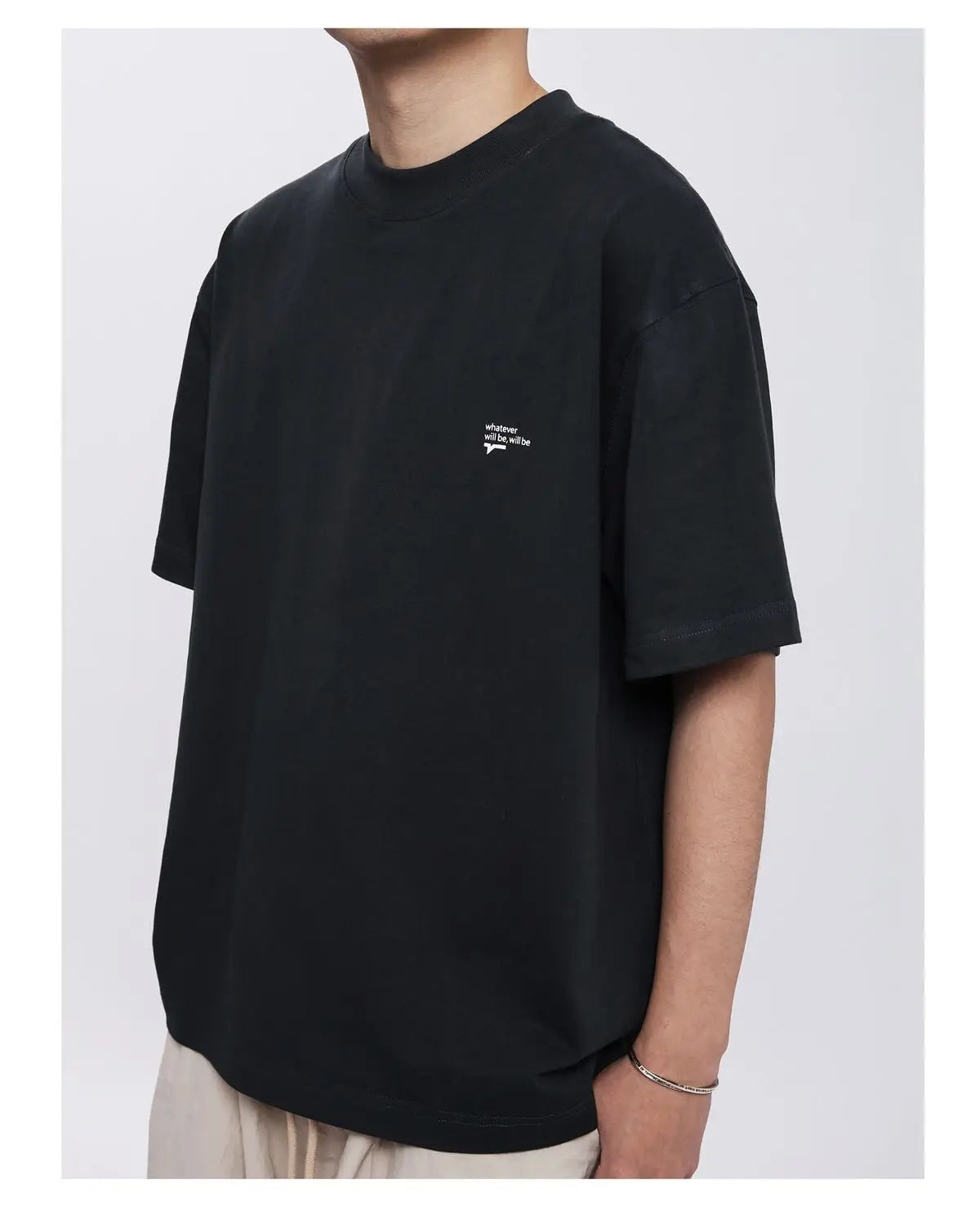 Summer Korean style loose simple short sleeved T shirt men casual y2k street solid color Harajuku round neck half sleeved top Street King Limited