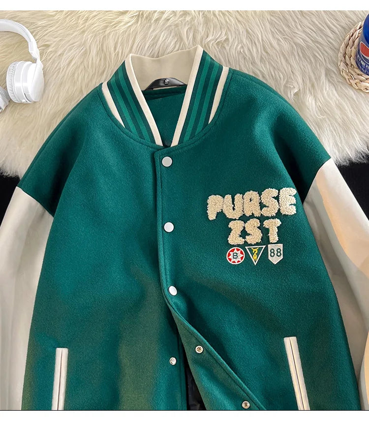 bomber jacket men women high quality suede fabric ins hip hop streetwear varsity jackets new brand baseball coat unique default style 5112
