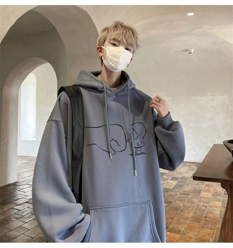 Animecore Statement Graphic Hoodie Layering Essential